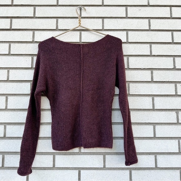 NWT Abercrombie & Fitch Maroon Pullover Dolman Sleeve Knit Sweater - Picture 2 of 10